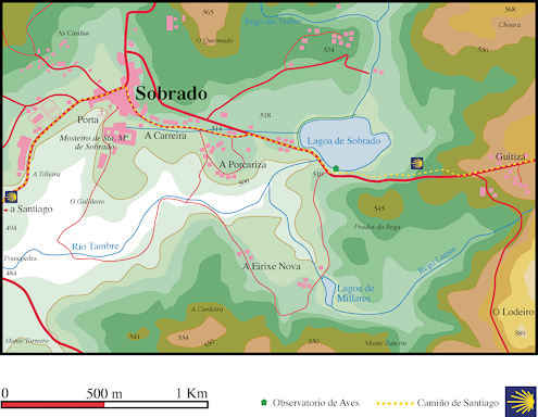 Mapa de la laguna de Sobrado