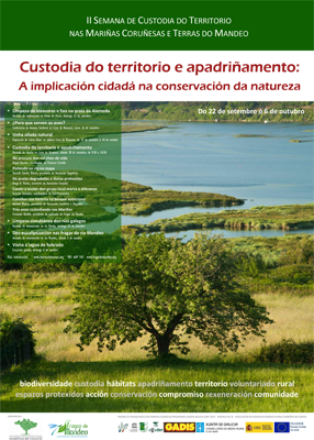 Imagen del cartel de la II Semana de Custodia del Territorio en las Mariñas Coruñesas y Tierras del Mandeo