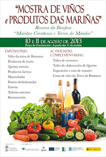 Plakat der Messe für Weine und Produkte aus As Mariñas