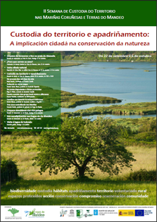 Bild des Plakats der 2. Woche für die naturschutzfachliche Betreuung in Mariñas Coruñesas und Tierras del Mandeo